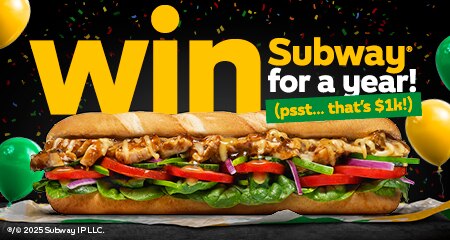 Win Subway® for a year