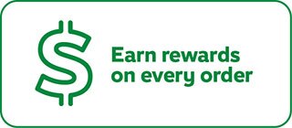 $ Earn rewards on every order