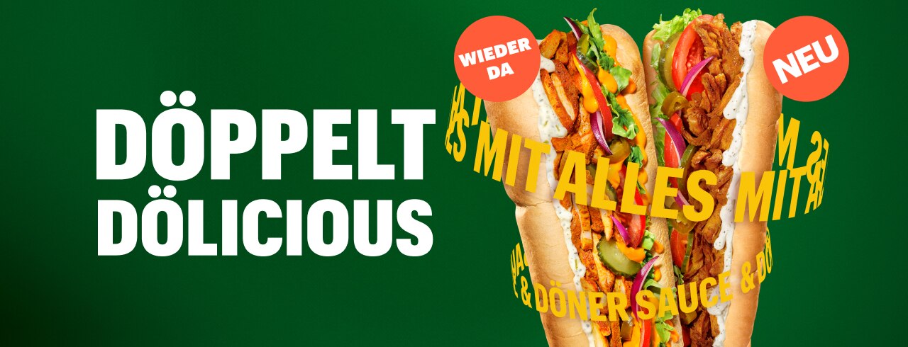 Das Dölicious Chicken Sub ist wieder da und jetzt auch plant-based