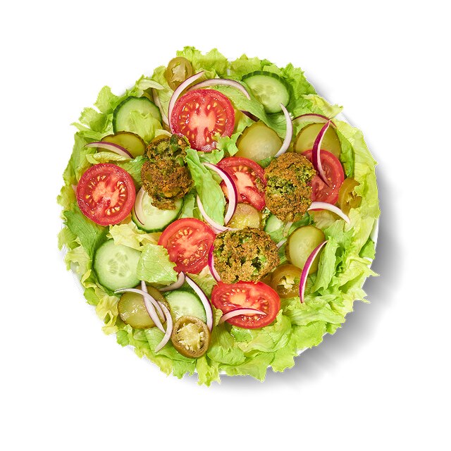 Smashed Falafel Salad