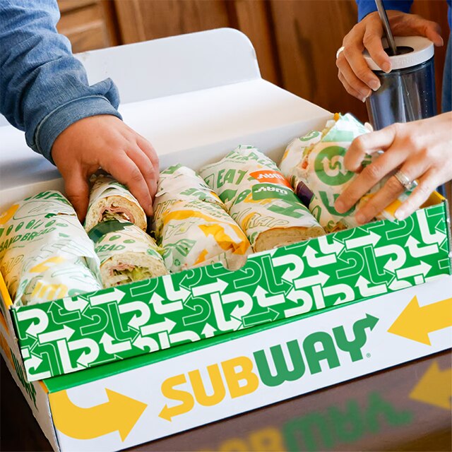  Catering box full of sandwiches