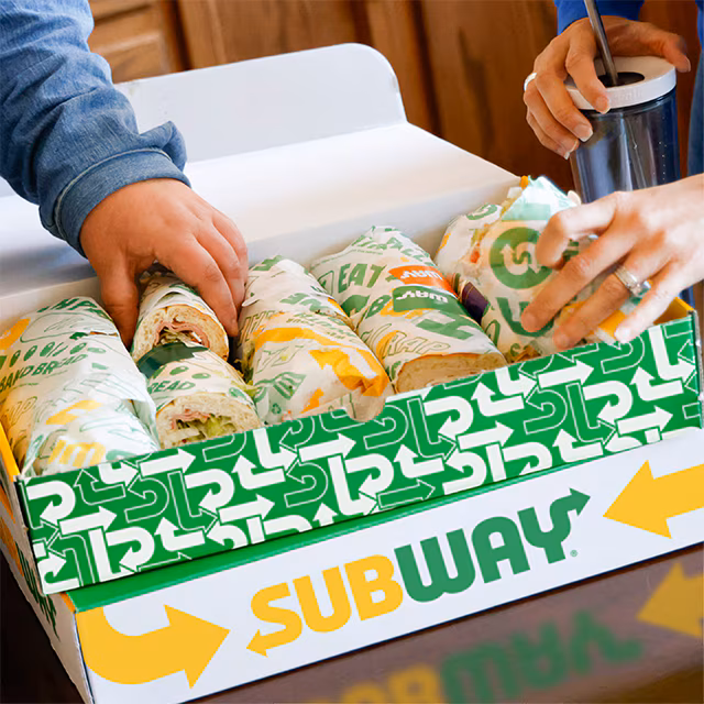  Catering box full of sandwiches