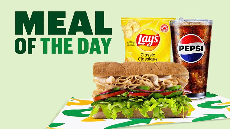 6-in Turkey, Lays Chips & Pepsi glass combo