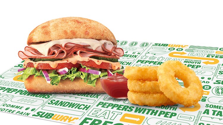 Ham snackwich + potato rings