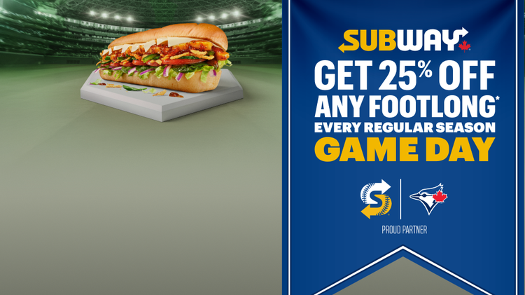 25% off any Footlong Sub on regular season Game Days*.