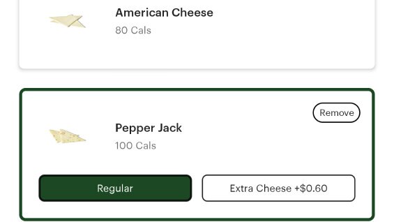 Customize your order