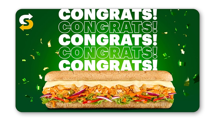 'Congrats' gift card