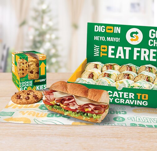 Sandwich Platter, Subway Club, Cookie Box