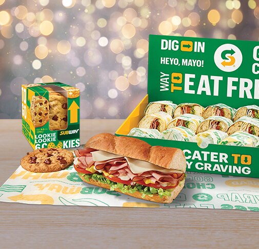 Sandwich Platter, Subway Club, Cookie Box