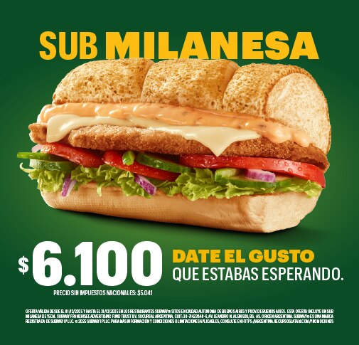 Milanesa Sub, Res, Sub 15cm
