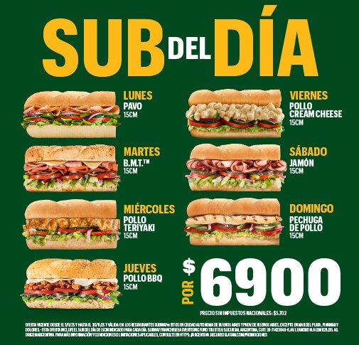Sub del Día, Sub 15cm