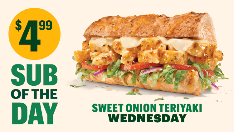 Wednesday's Sweet Onion Teriyaki Sub