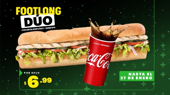 Footlong Sub plus drink 