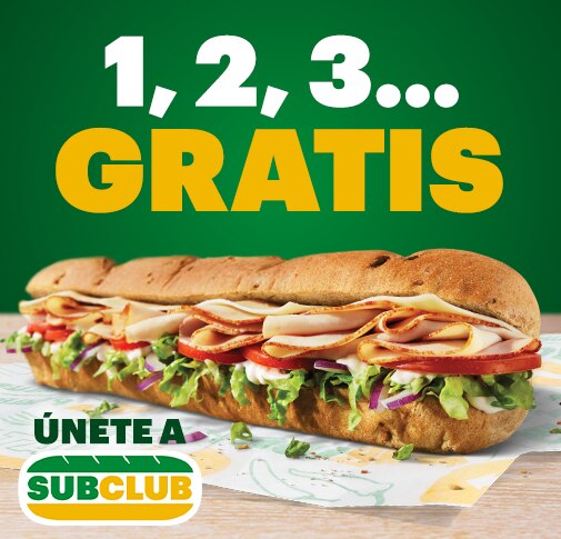 Sub de pavo asado al horno con el logotipo de Sub Club.