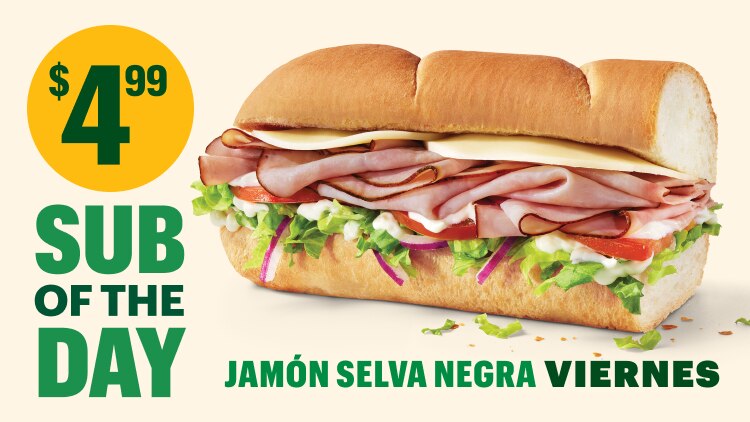 Sub del día. Jamón Selva Negra viernes