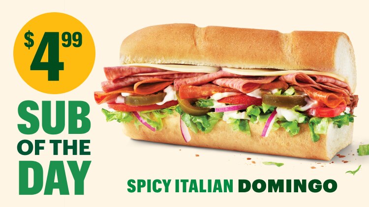 Sub del día. Spicy Italian domingo