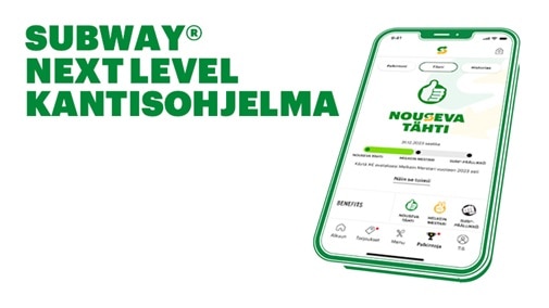 Nextin levelin Subway Rewards® -kantisohjelma