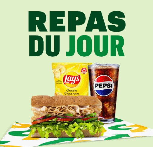 6-in Turkey, Lays Chips & Pepsi glass combo