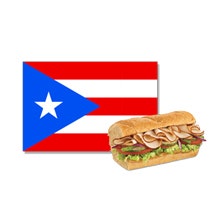 Puerto Rico flag and 6 inch sub