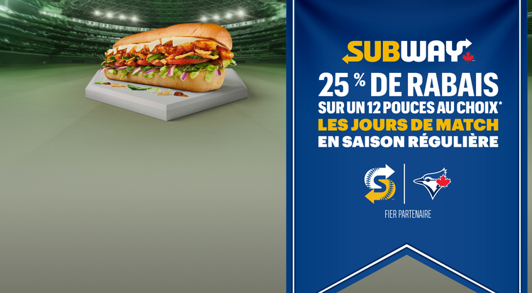 25% off any Footlong Sub on regular season Game Days*.