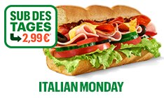 Dy1z Cm5zzmbvm $3.50 sub of the day. https www subway com de de menunutrition menu sub of the day
